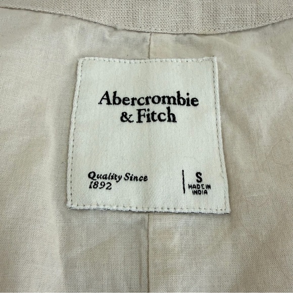 Abercrombie & Fitch Women's Linen-Blend Vest Mini Dress Cream Size Small - Picture 6 of 8